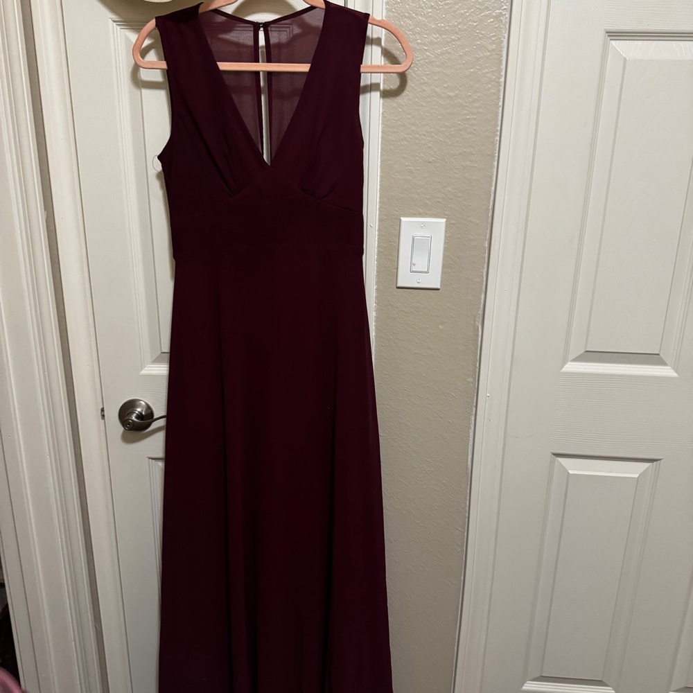 BHLDN Elegant Burgundy Sleeveless Dress
